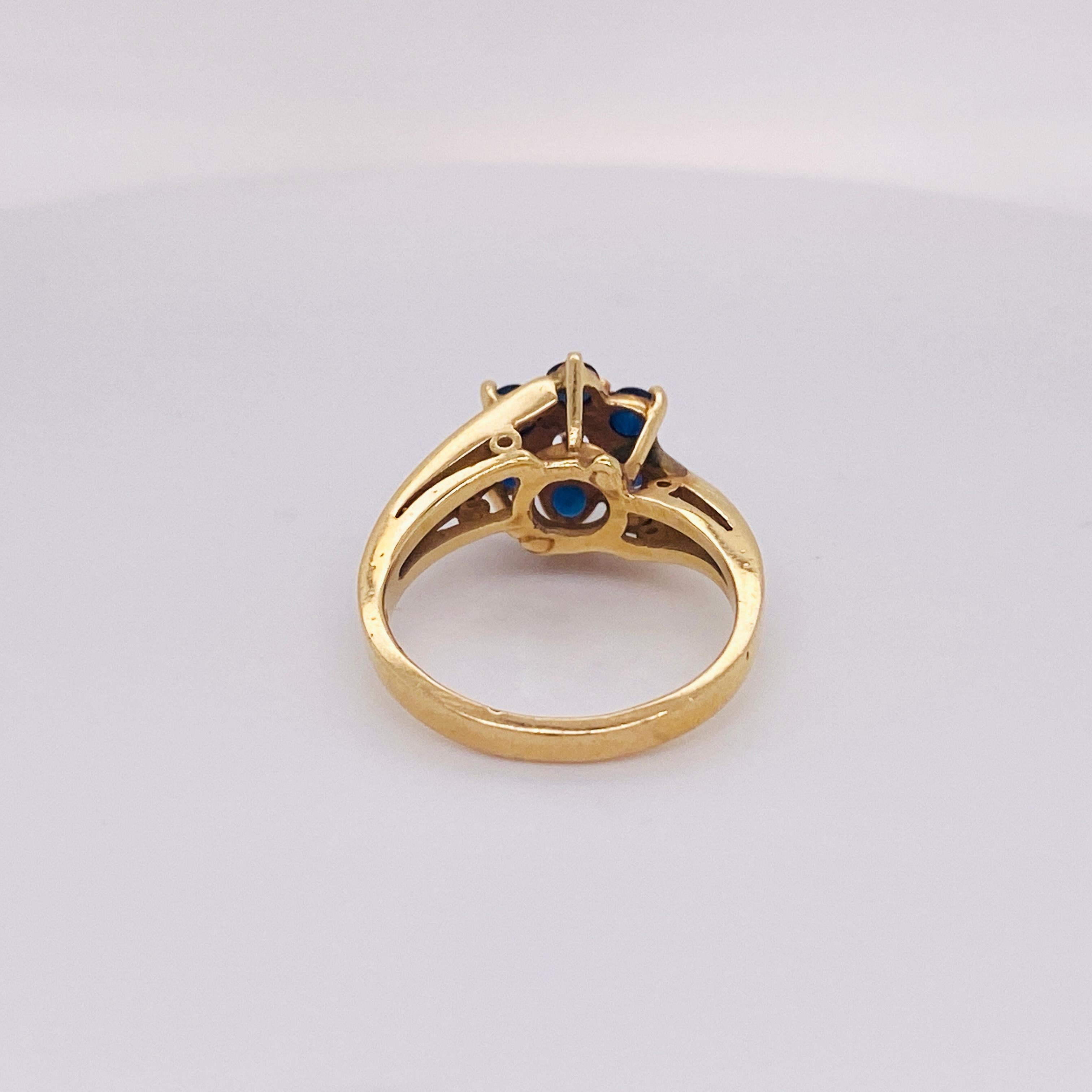 vintage sapphire flower ring