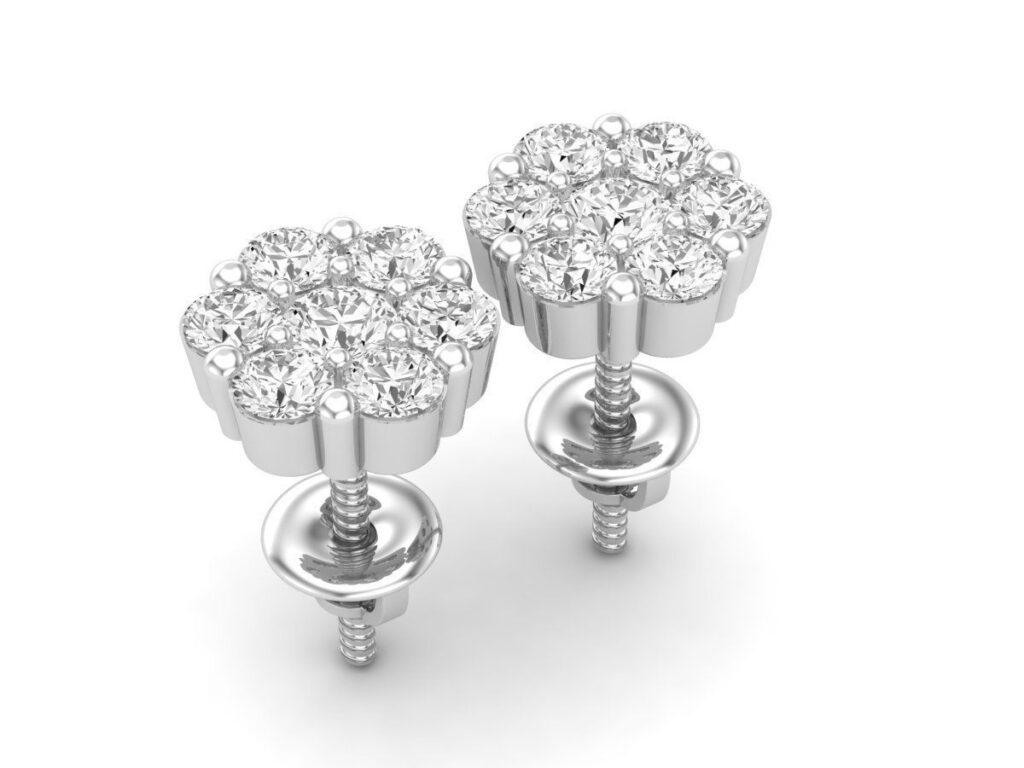 Cluster Stud Earrings - Gold main image 1