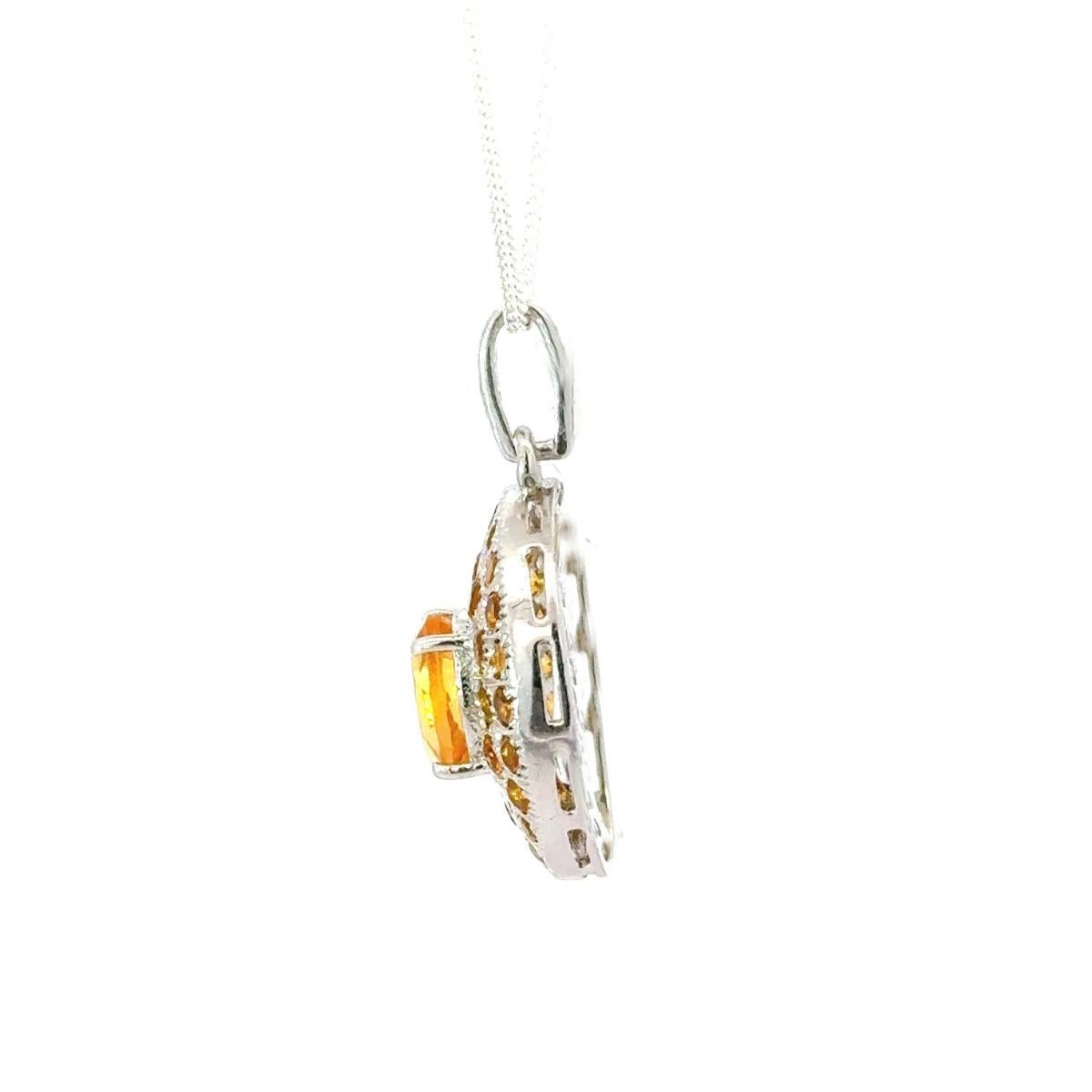 Pendentif en argent 925 avec Citrine en forme de grappe Cadeau pour elle Neuf - En vente à New York, NY