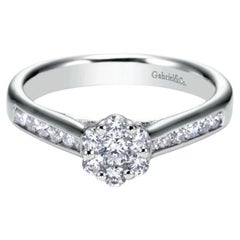Cluster White Gold Diamond Engagement Ring