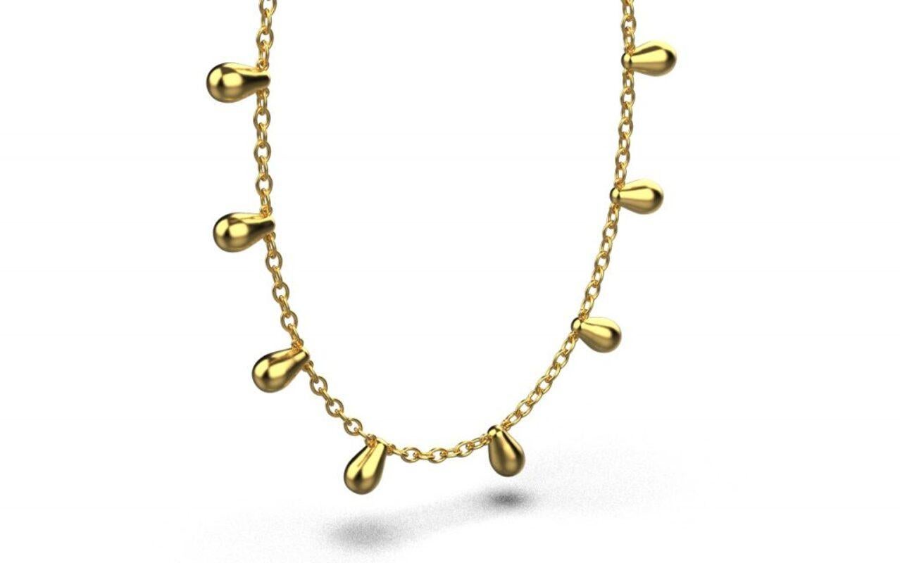 Clustered Chain Necklace, 18k Gold In New Condition For Sale In Leigh-On-Sea, GB