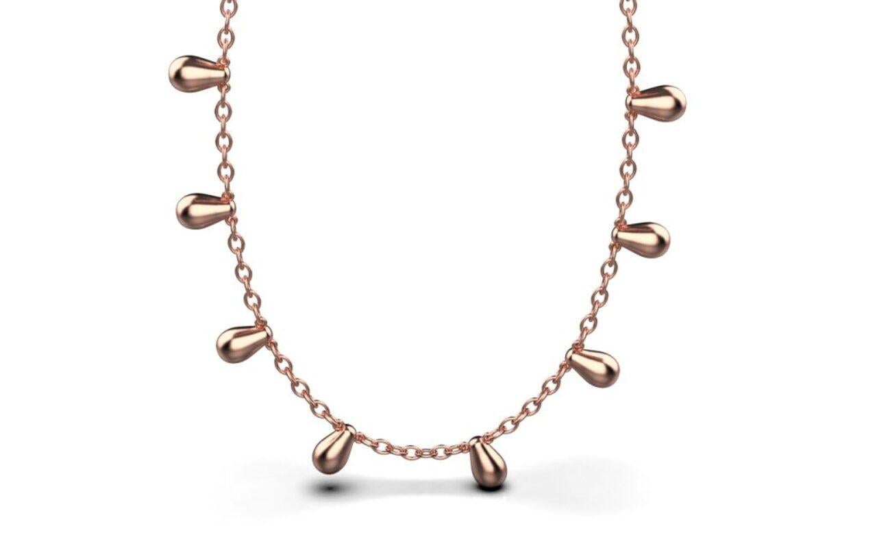 Clustered Chain Necklace, 18k Rose Gold In New Condition For Sale In Leigh-On-Sea, GB