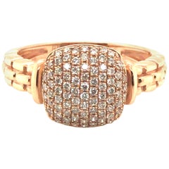 Clustered Fashion Diamond Ring with 14 Karat Rose Gold Clustered Fashion Diamond Ring with 14 Karat Rose Gold