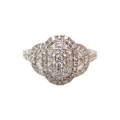 Clustered Style Diamond Fashion Ring with 14 Karat Gold