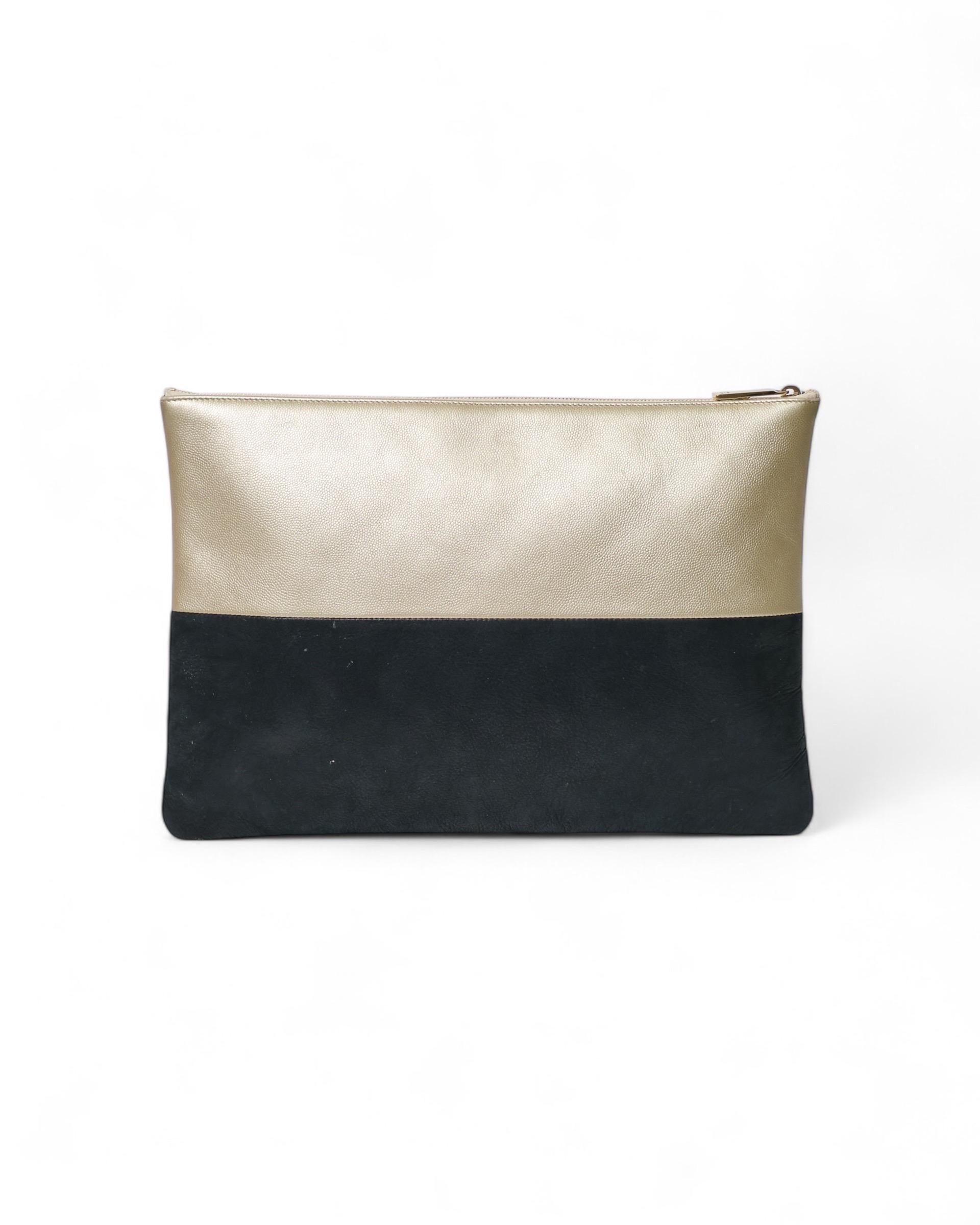 Clutch Chanel Bicolor Oro Iridescente For Sale 5