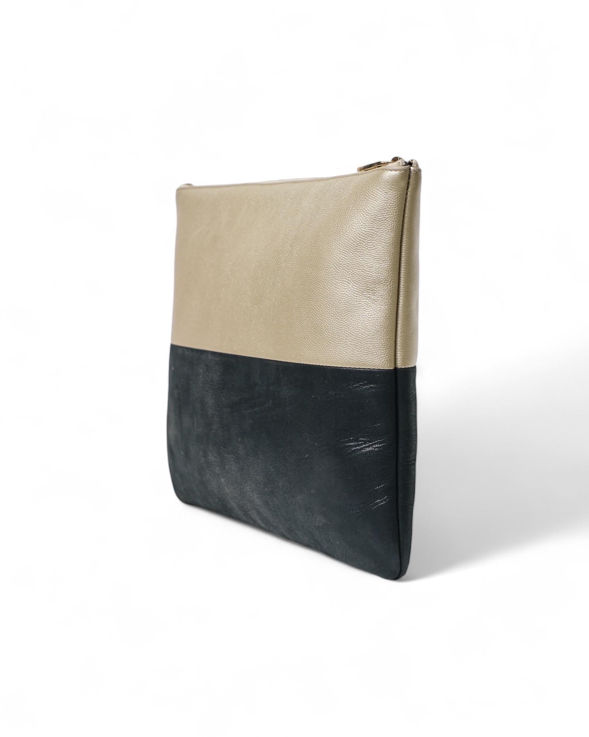 Clutch Chanel Bicolor Oro Iridescente For Sale 3