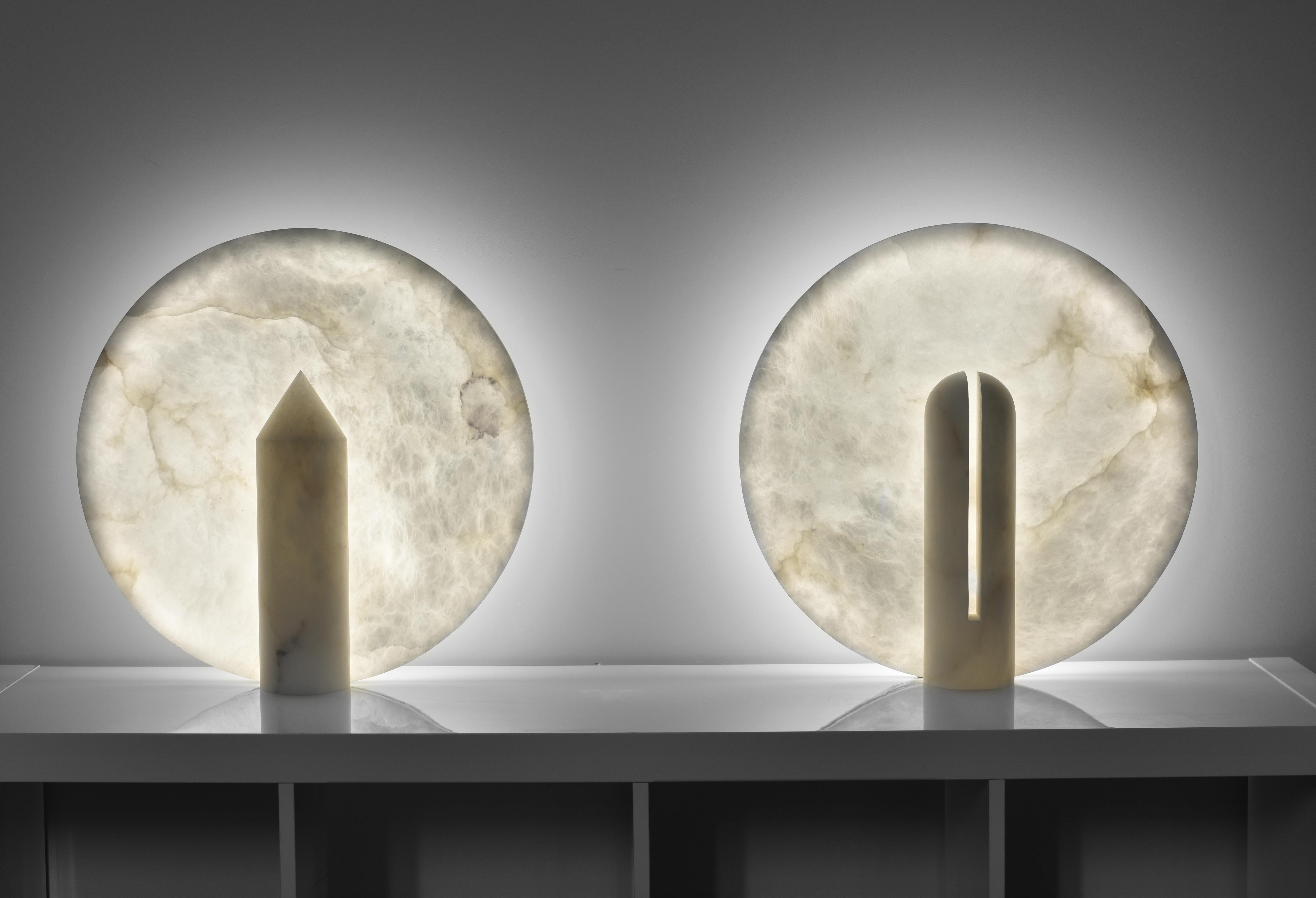 Contemporary Clyde Alabaster Table Lamp by Atelier Alain Ellouz