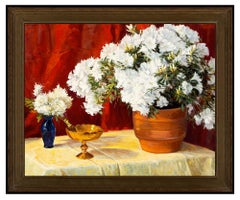 Clyde Aspevig Original Oil Painting On Canvas Signed Floral Still Life Large Art