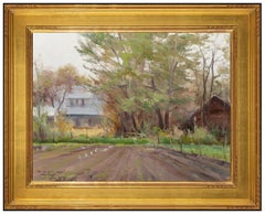 Clyde Aspevig Original Painting Oil On Canvas Signed Farm Landscape Authentic