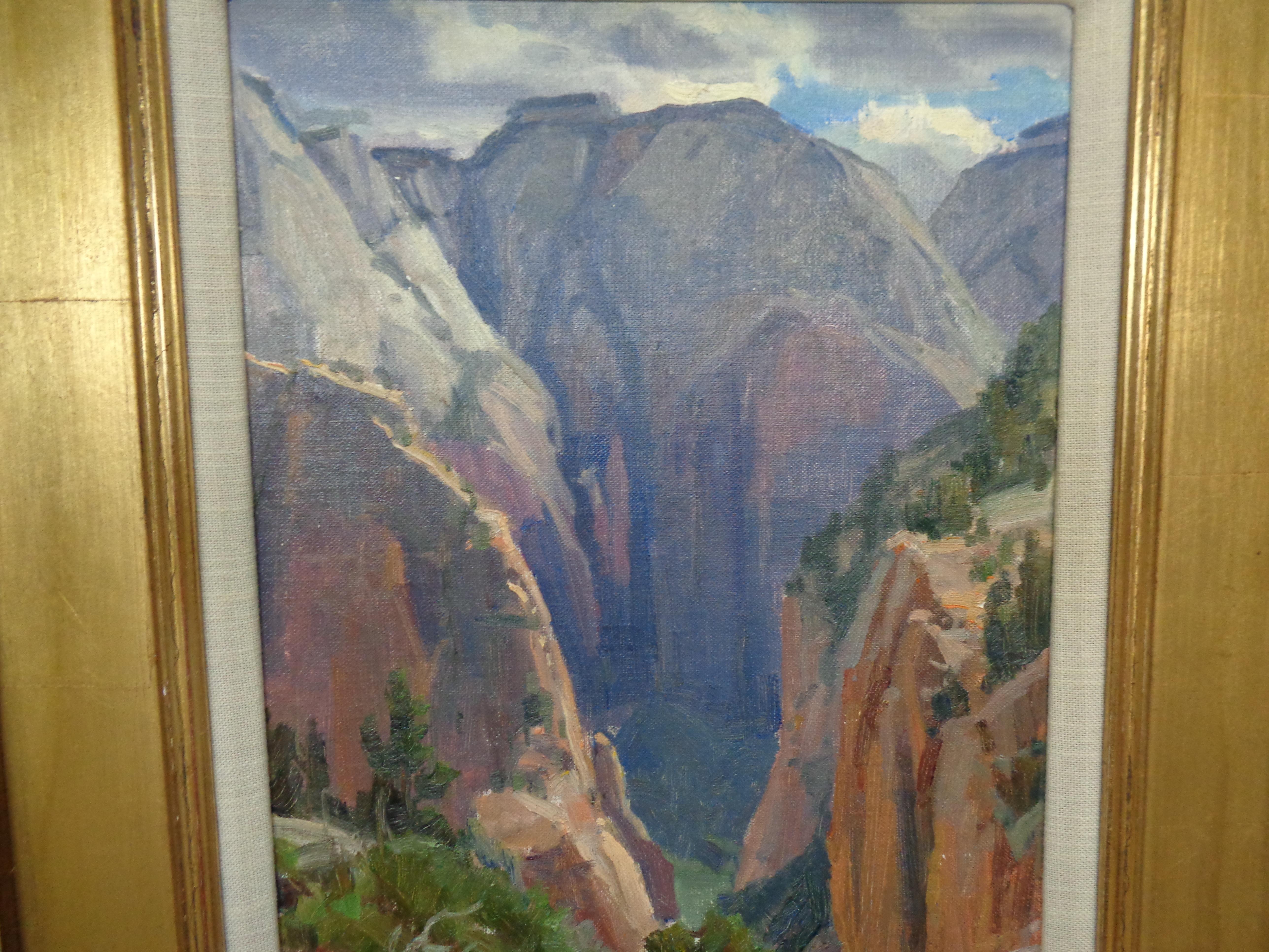 Zion Landschaft, Ölgemälde von Clyde Aspevig, West Rim Trail, West Rim Trail 2