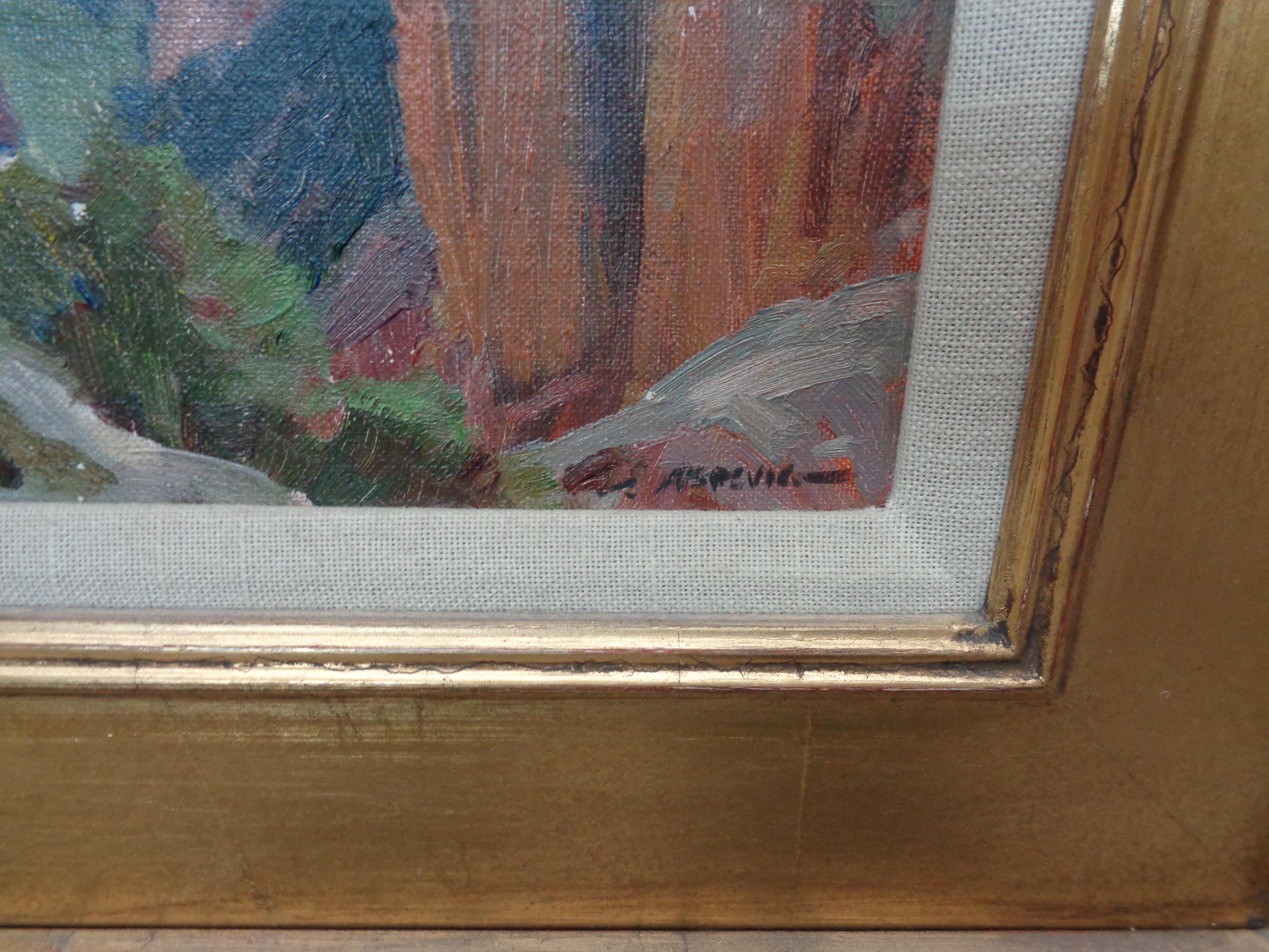 Zion Landschaft, Ölgemälde von Clyde Aspevig, West Rim Trail, West Rim Trail 4