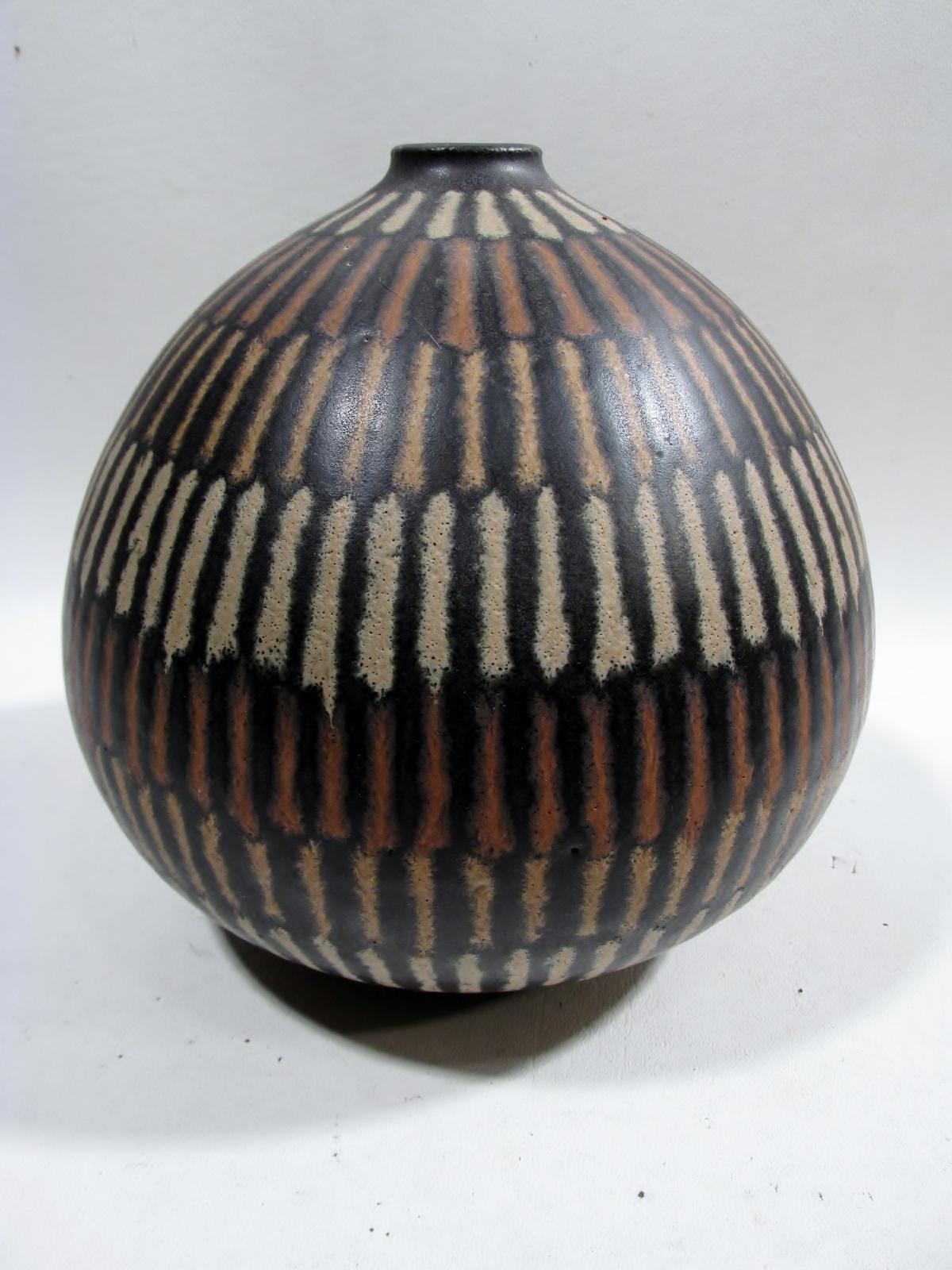 Mid-Century Modern Clyde Burt Ceramic Bulbous Vase