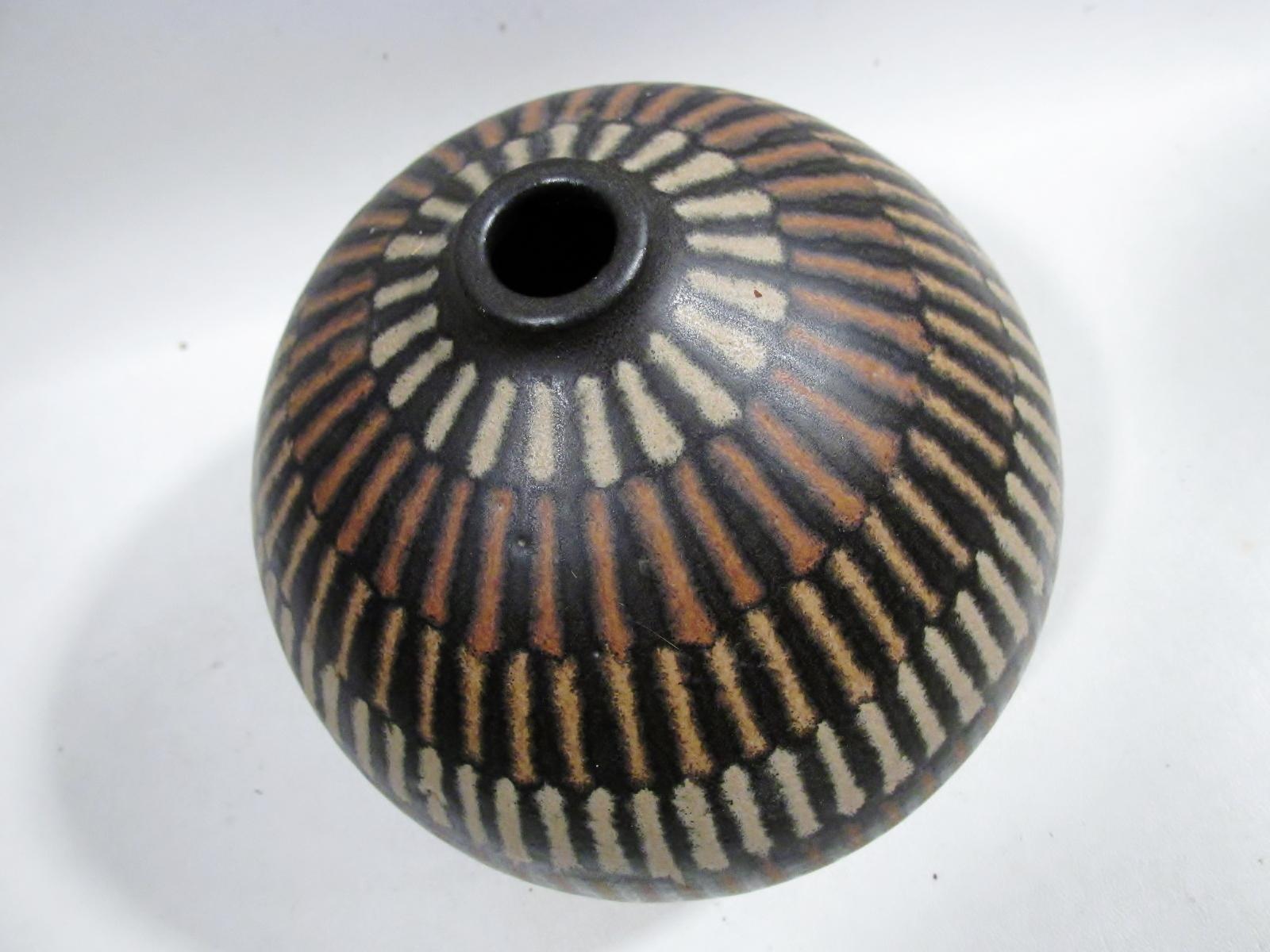 American Clyde Burt Ceramic Bulbous Vase