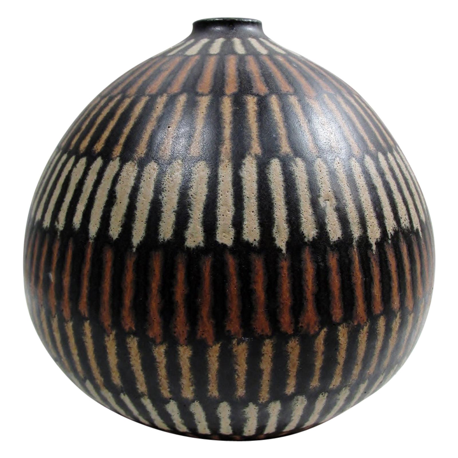 Clyde Burt Ceramic Bulbous Vase