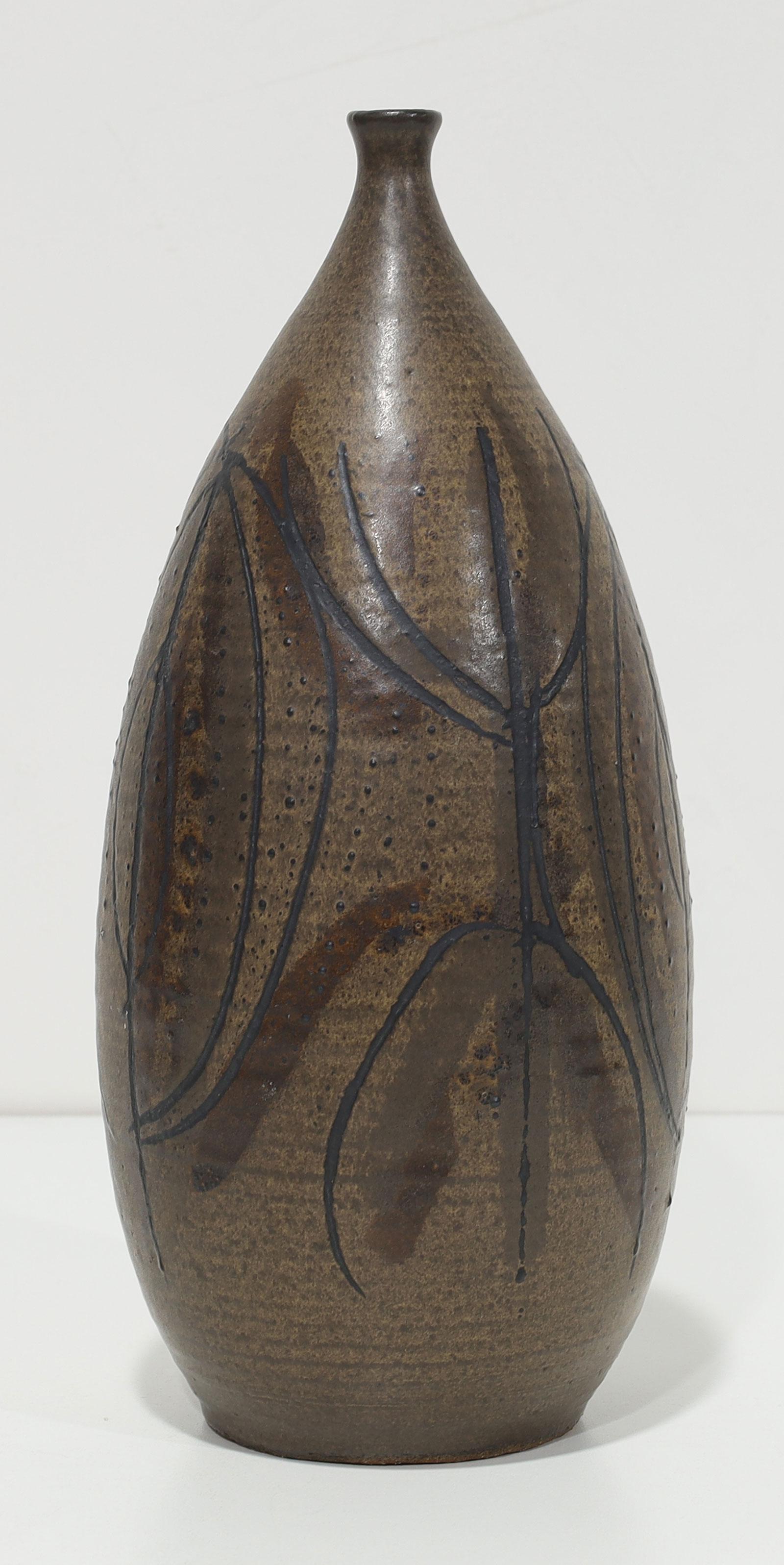 Mid-Century Modern Vase en céramique Clyde Burt en vente