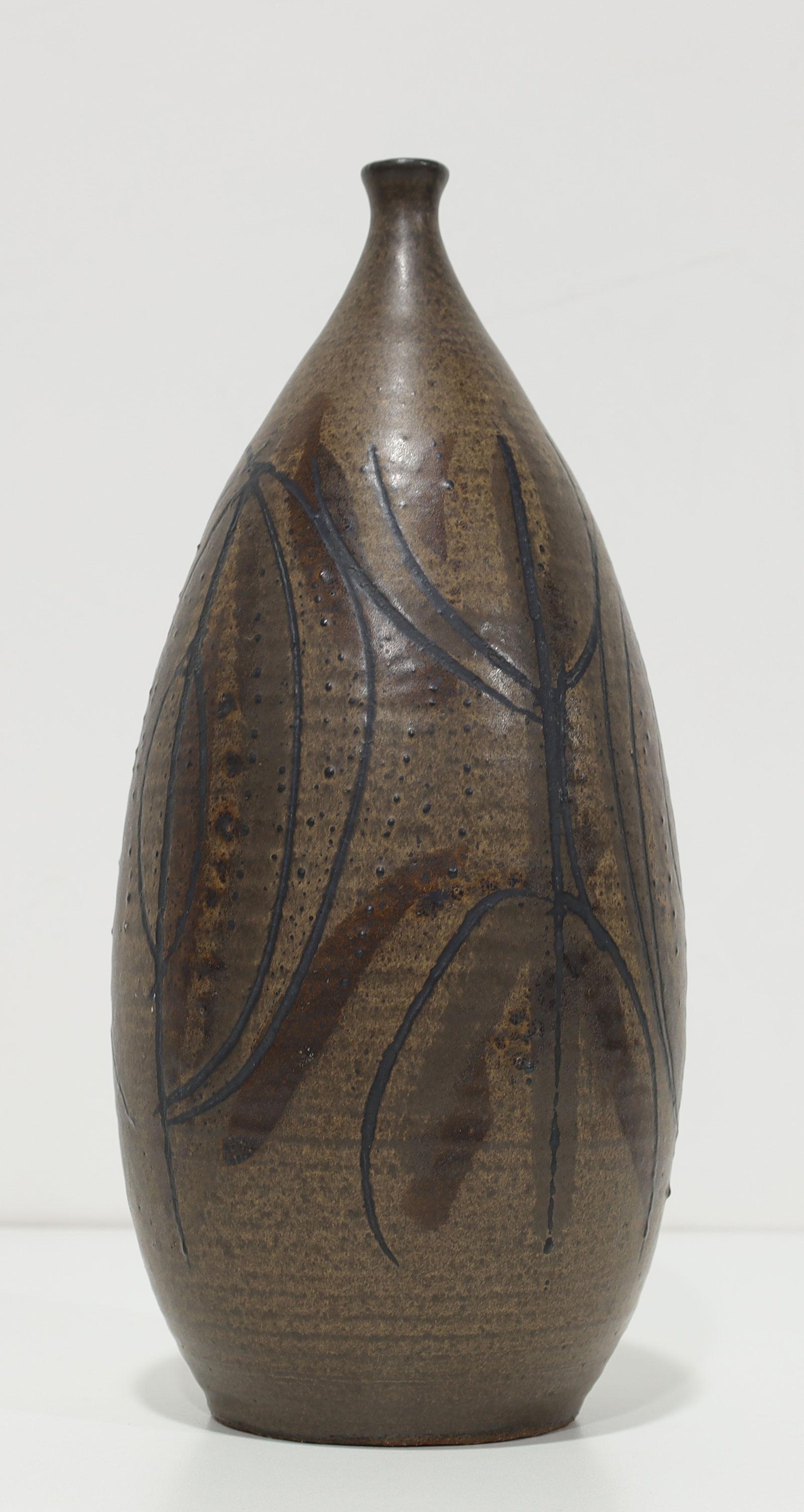 Clyde Burt Ceramic Vase In Good Condition For Sale In Dallas, TX