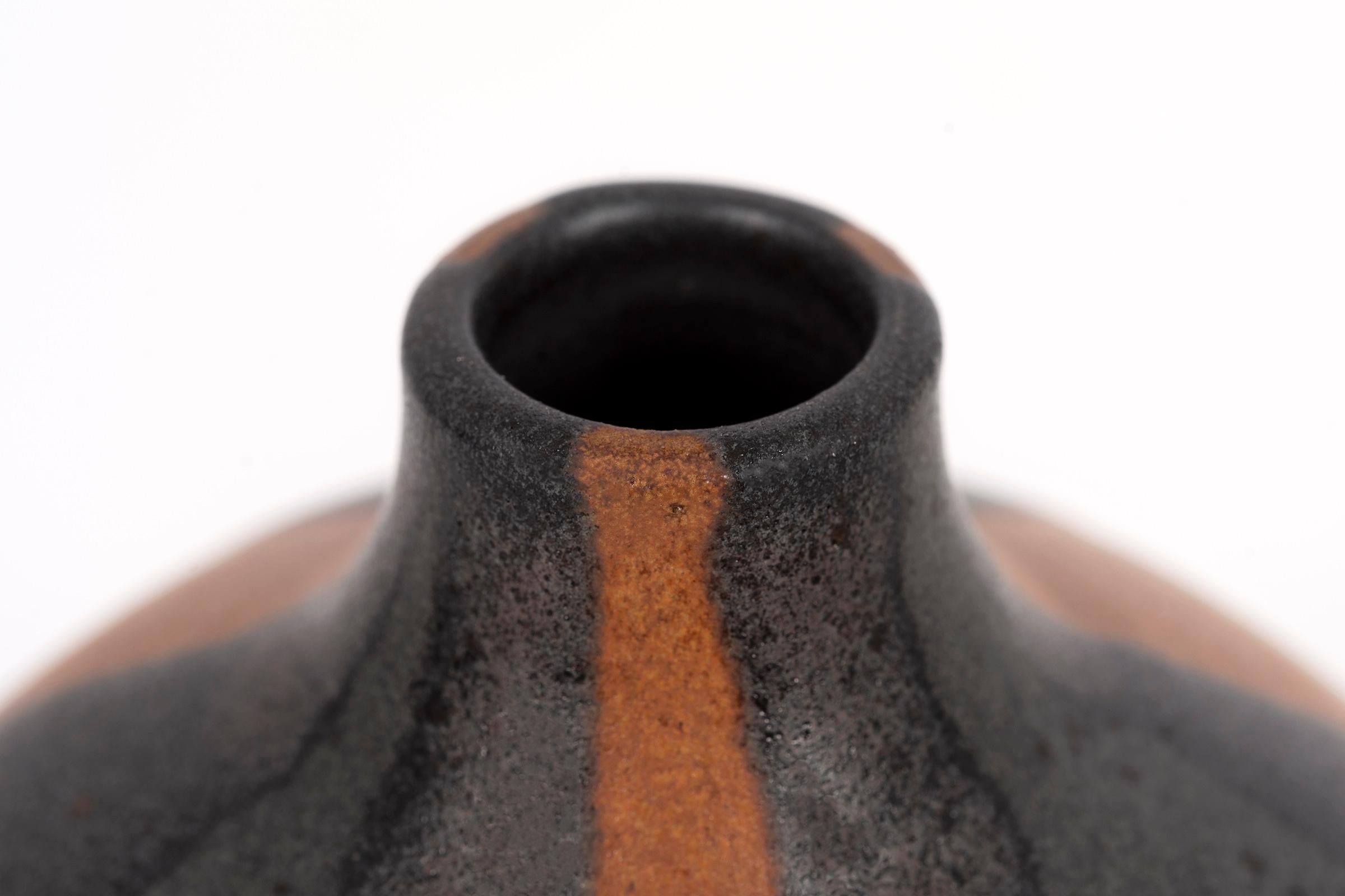Glazed Clyde Burt Ceramic Vase For Sale
