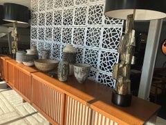 Clyde Burt Ceramic Vase or Vessel with Sgraffito