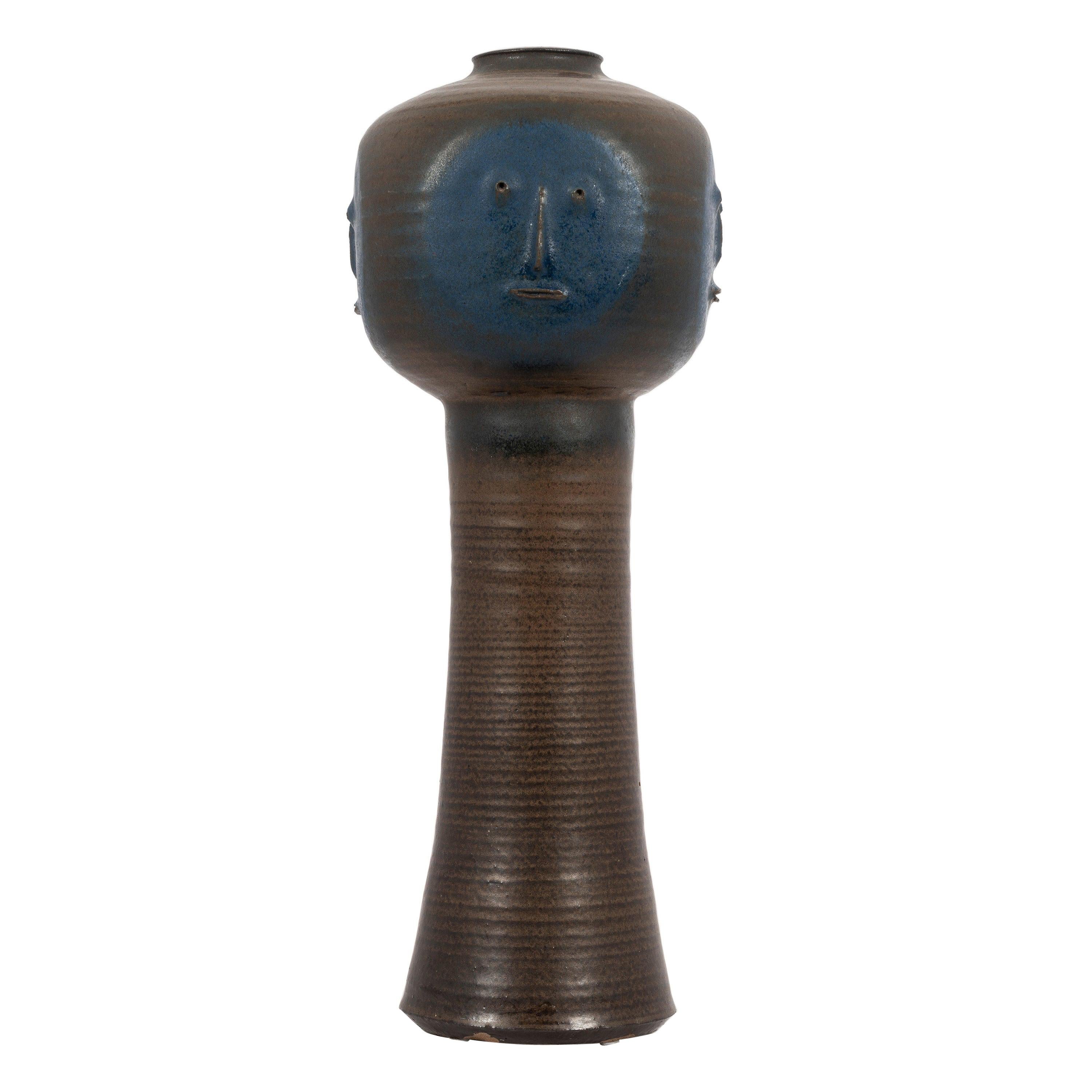 Clyde Burt Face Vase For Sale