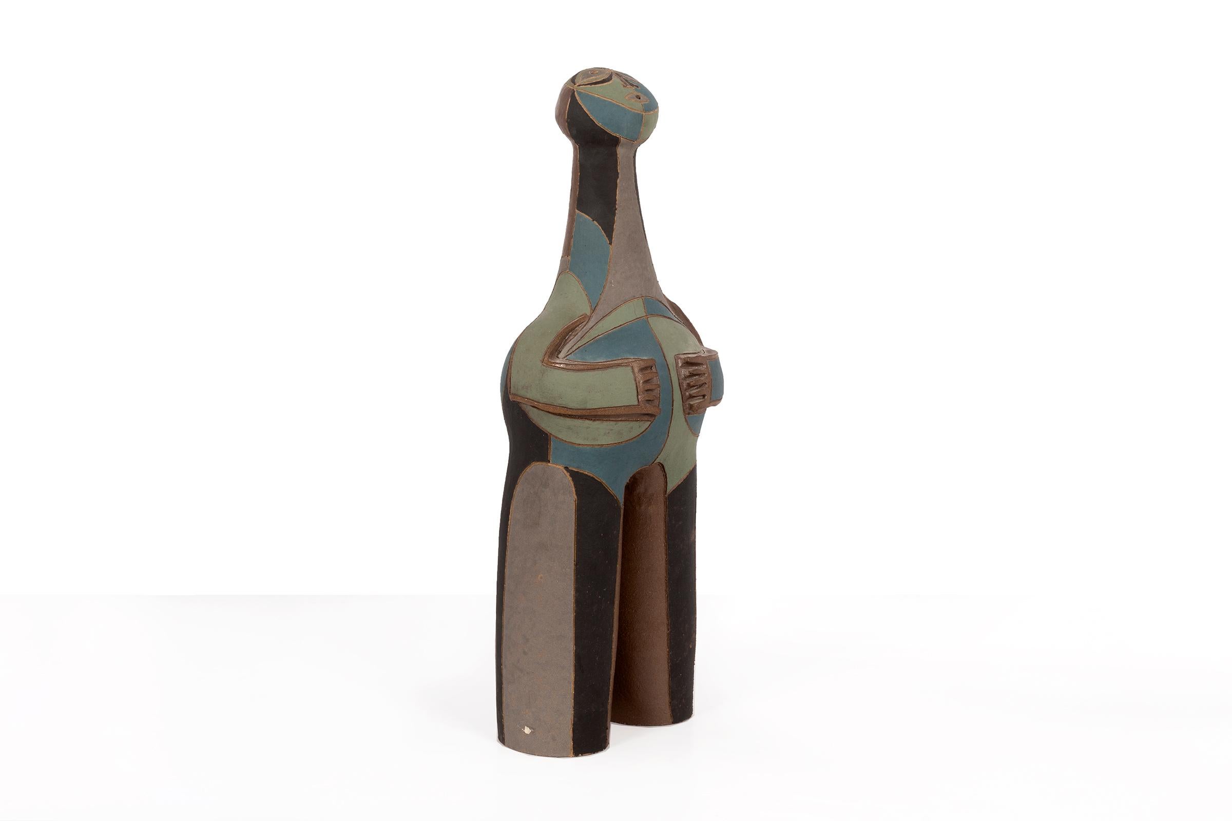 Mid-Century Modern Clyde Burt Sculpture figurative en céramique en vente