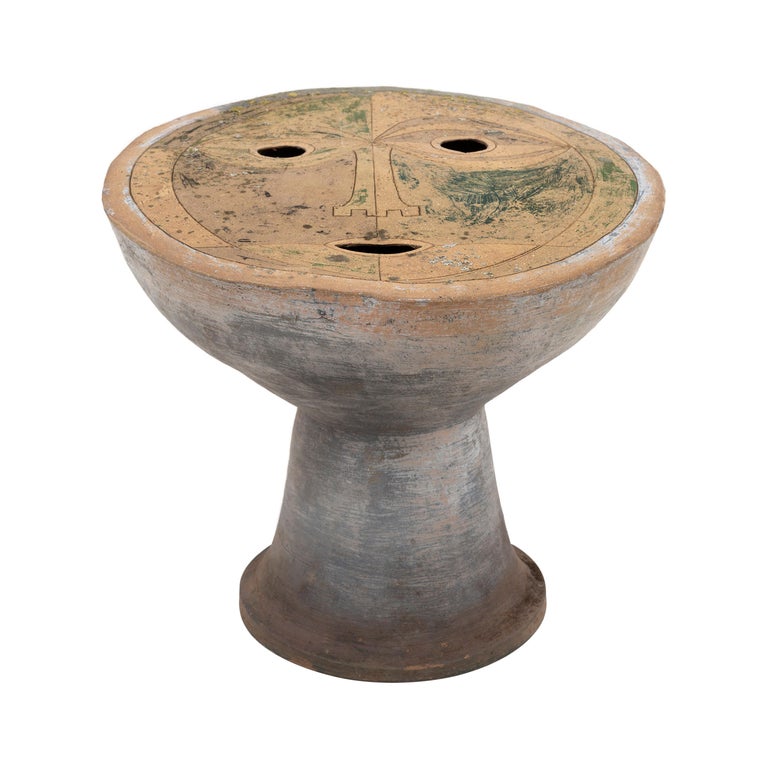 Clyde Burt Figural Ceramic Table For Sale