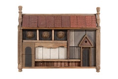 Plaque murale en céramique en forme de maison en ronce de bois de Clyde