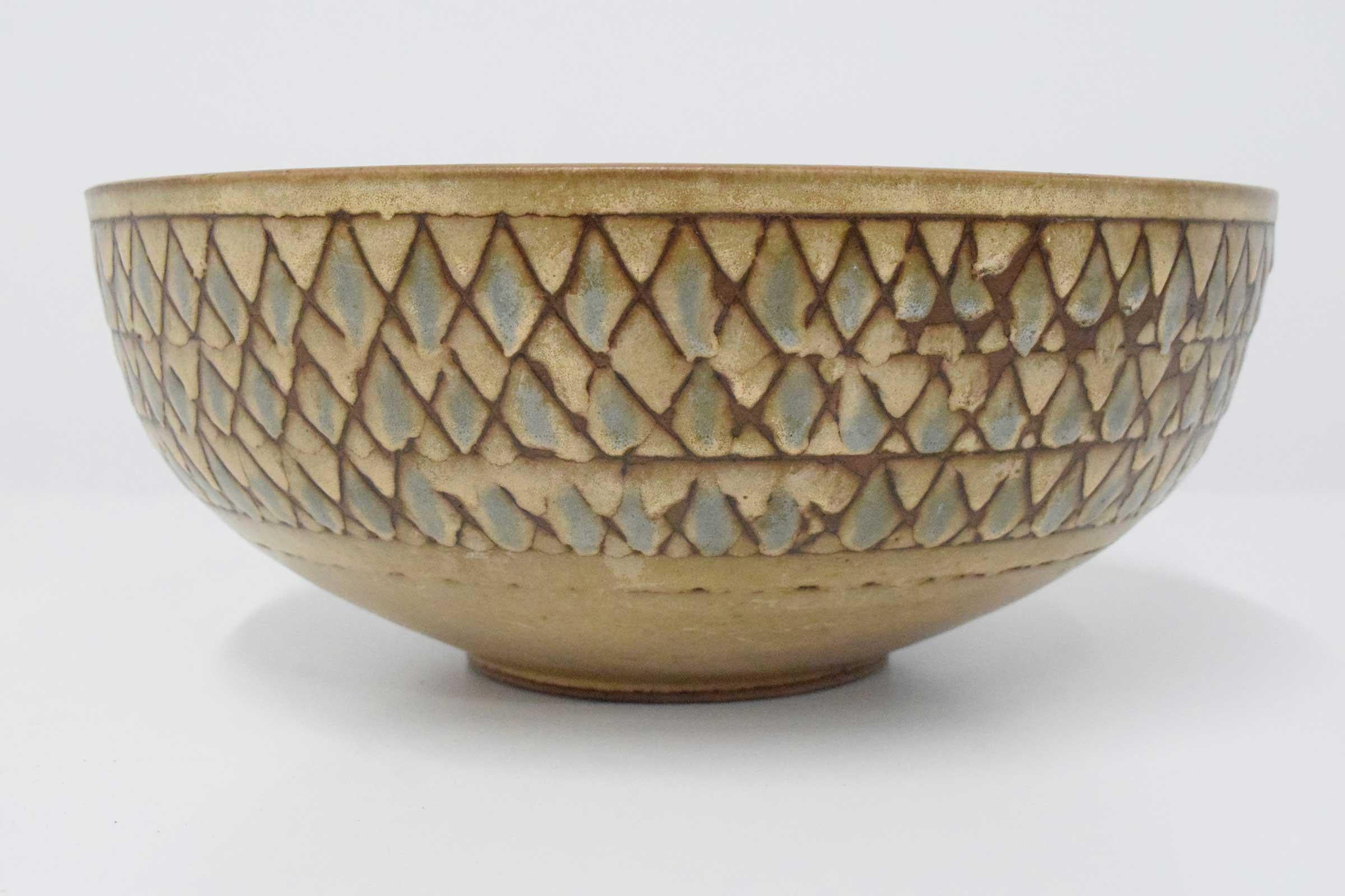 North American Clyde Burt Large Ceramic Bowl