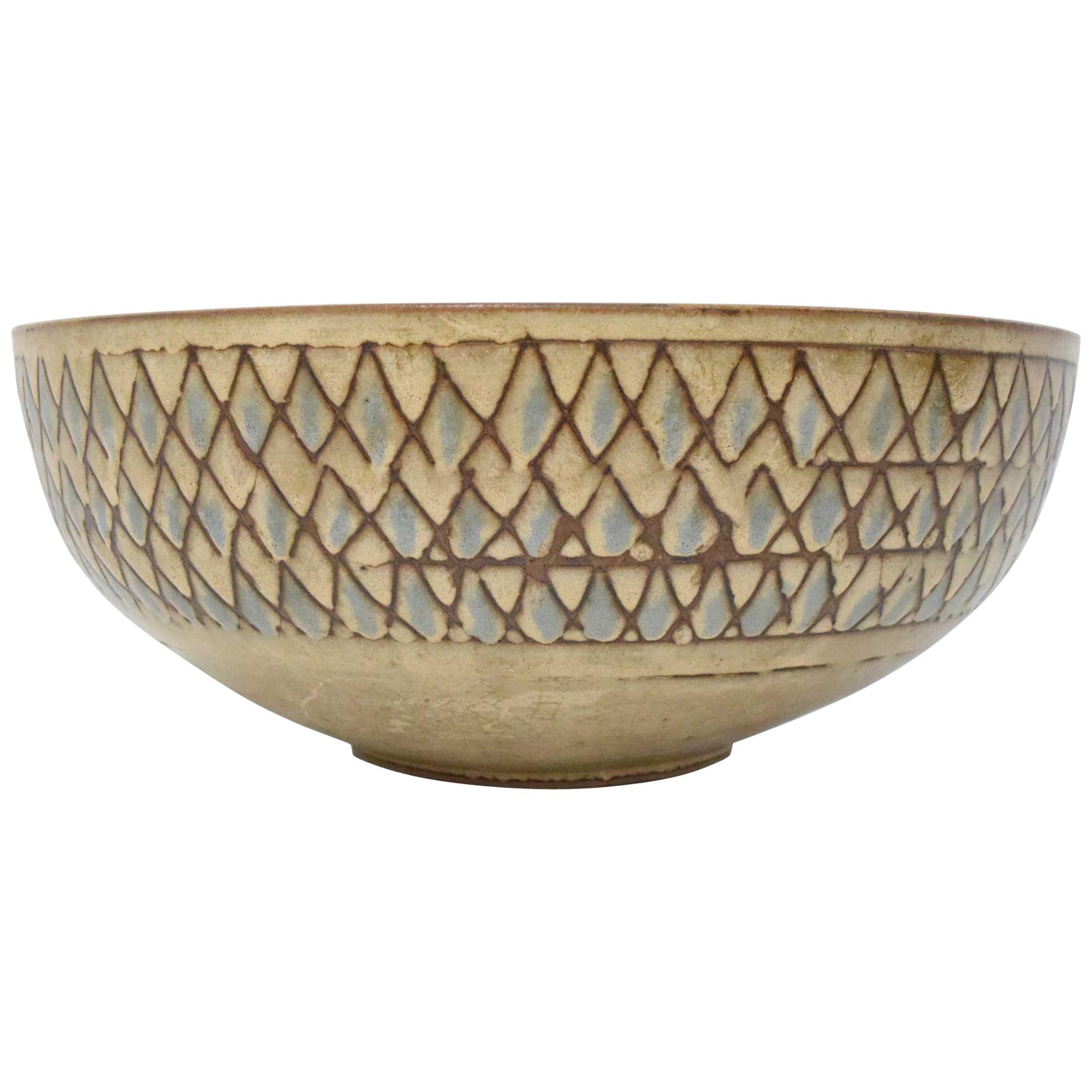 Clyde Burt Large Ceramic Bowl