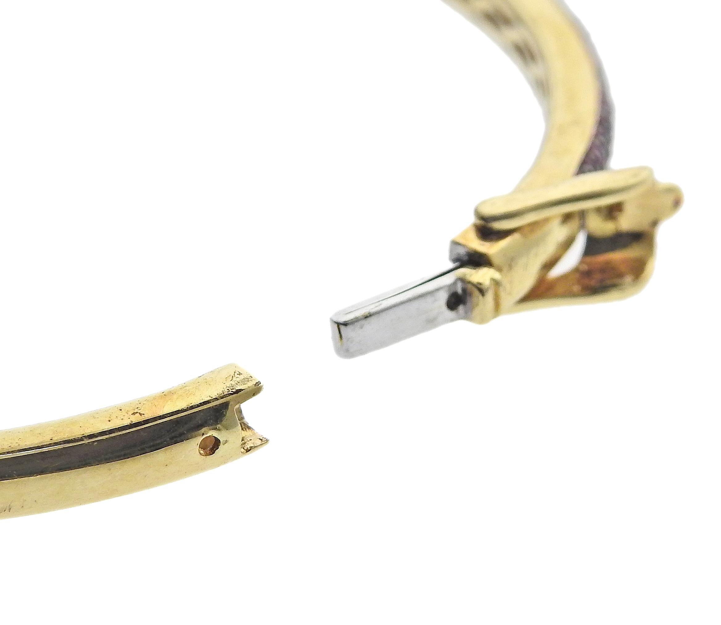 Women's Clyde Duneier Gold Ruby Bangle Bracelet For Sale
