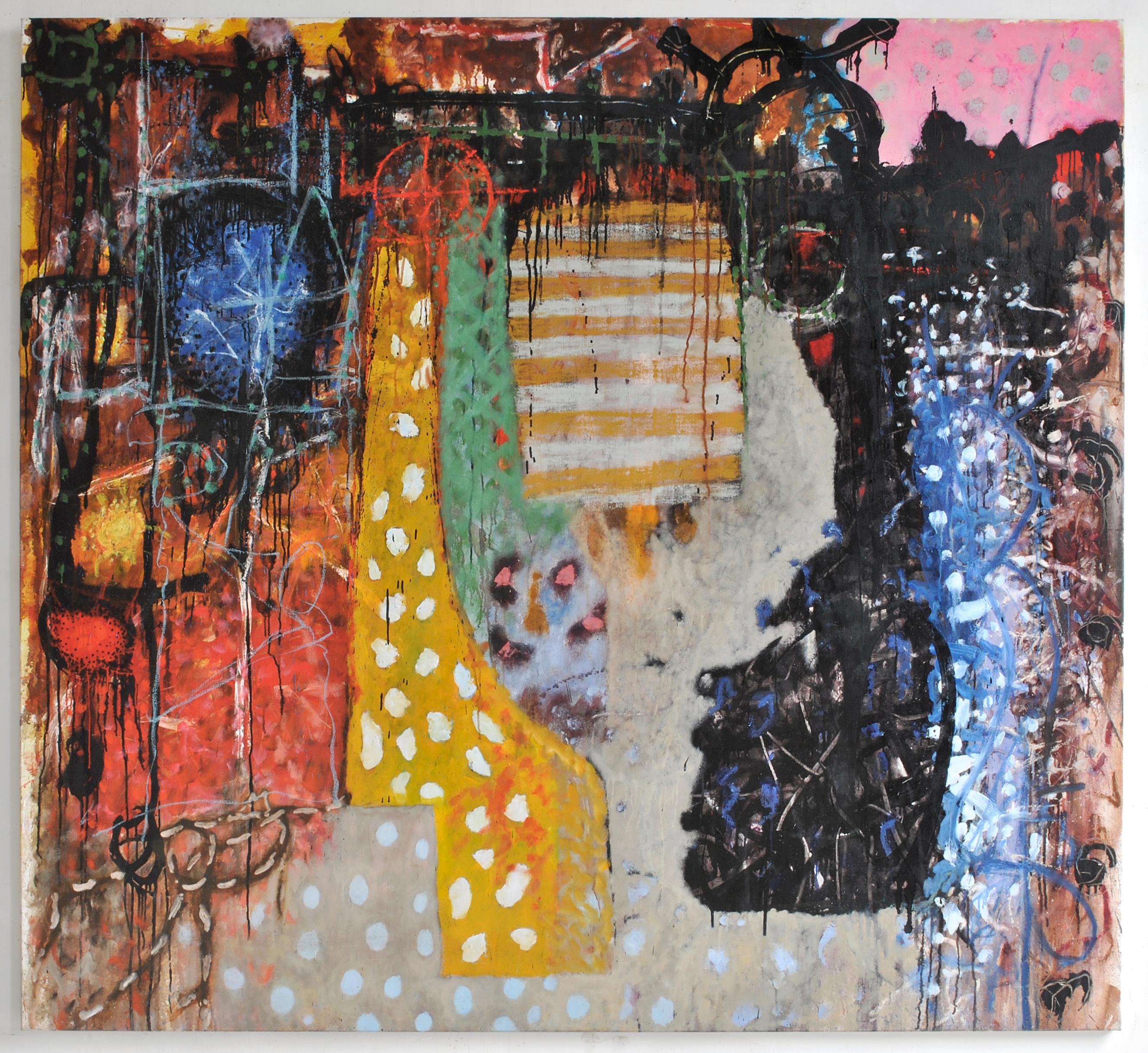 Clyde Hopkins Abstract Painting - The House of Windsor
