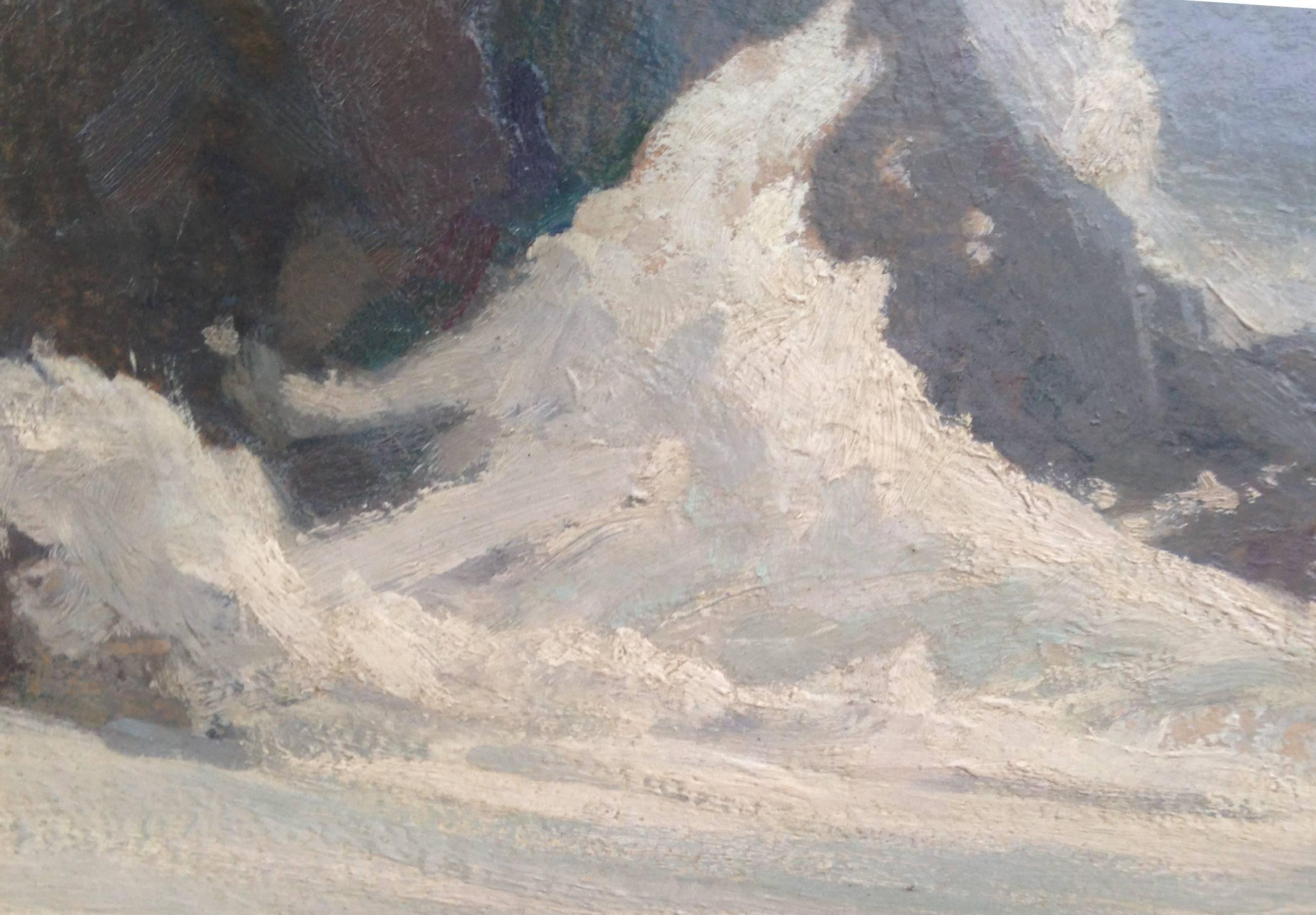 Große Seelandschaft an der Surküste (Amerikanischer Impressionismus), Painting, von Clyde Scott