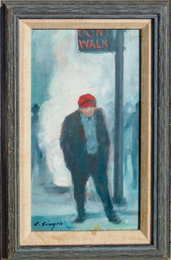 American Street Scene Signed by Clyde Singer