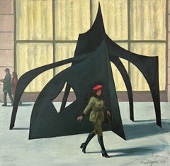 Calder Sculpture in Lincoln Center- New York City American Scene Painting