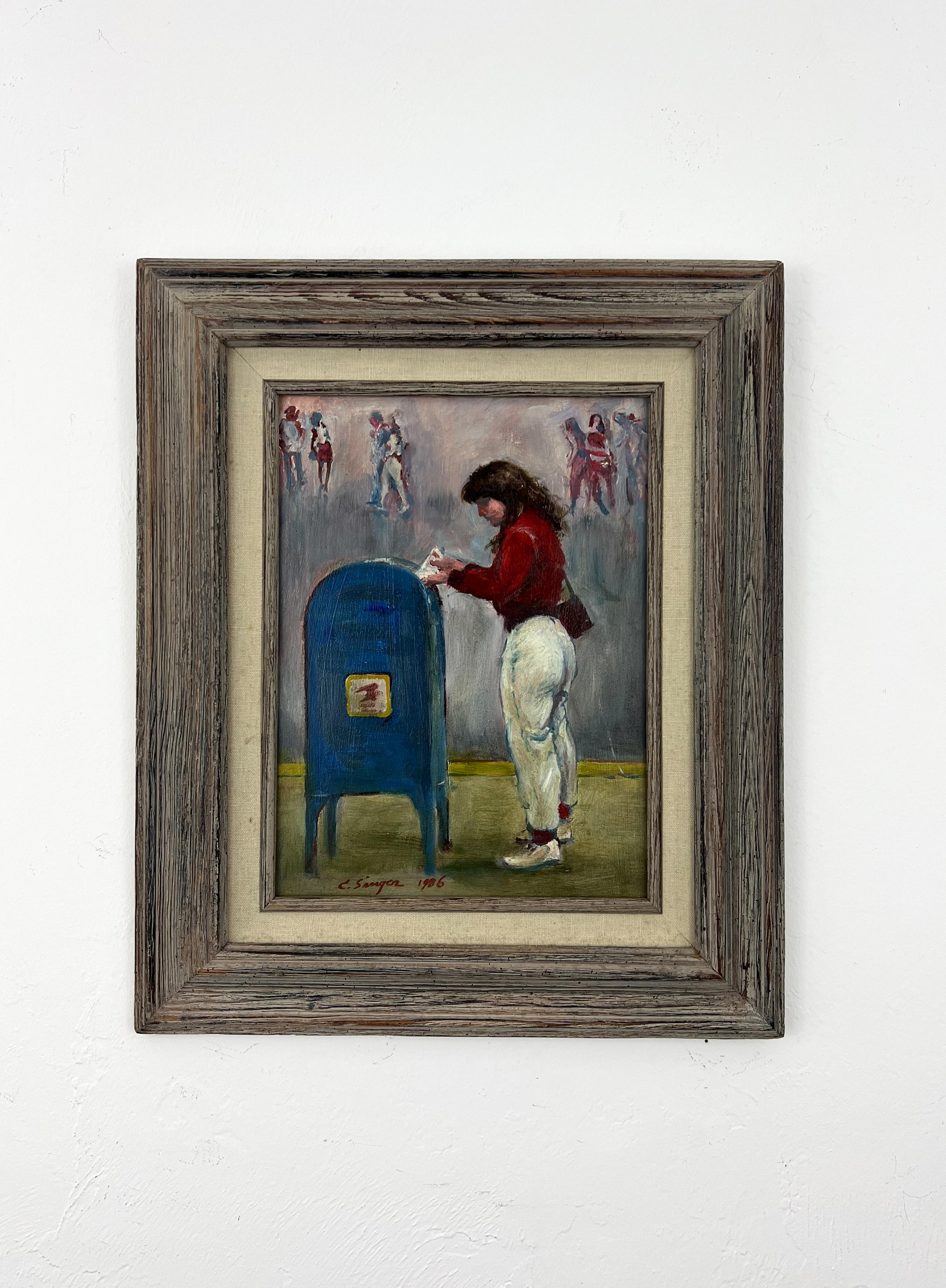 Spedire la lettera-Pittura a olio originale-Realismo americano