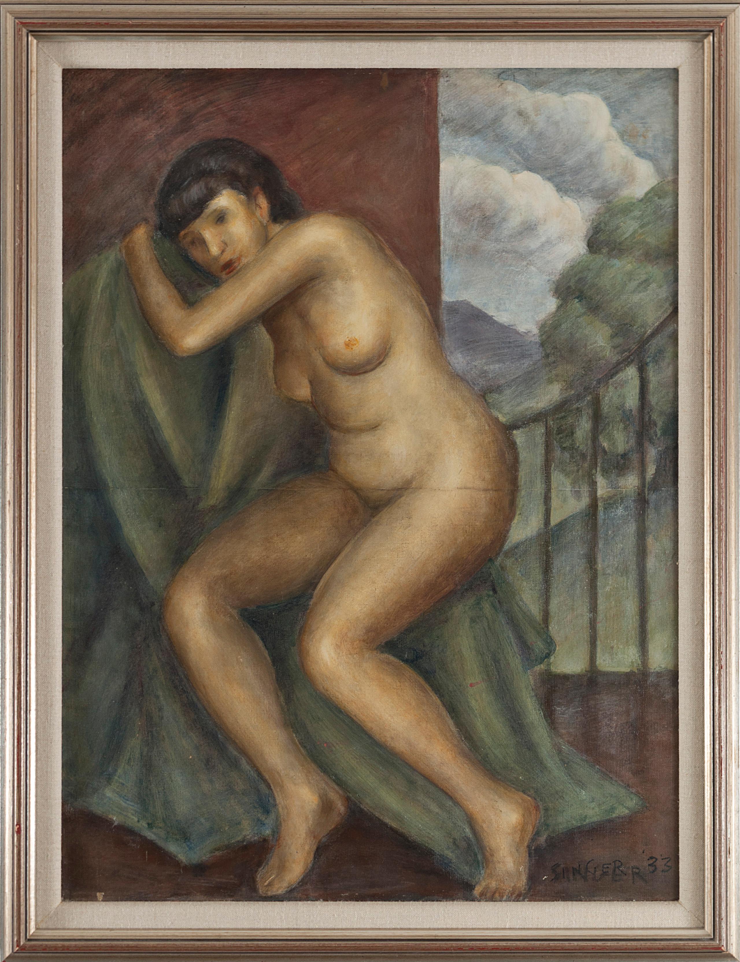 Clyde Singer Nude Painting – Akt, 1933