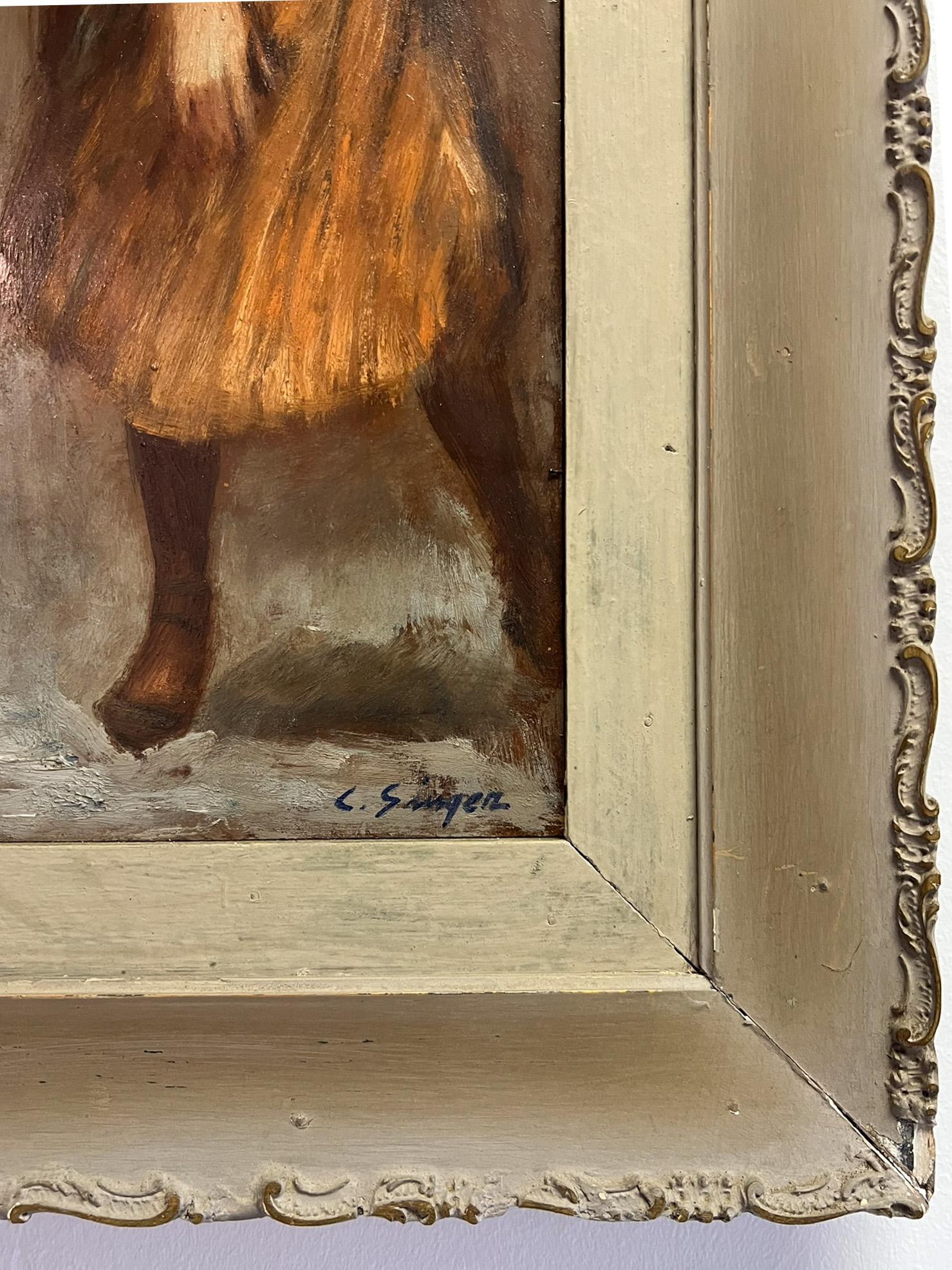 Standing Figure - Mid-Century American Portrait Painting in vendita 1