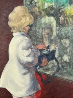 Wig City, 1969 New York City American Scene, Oil on Masonite, Signed Painting