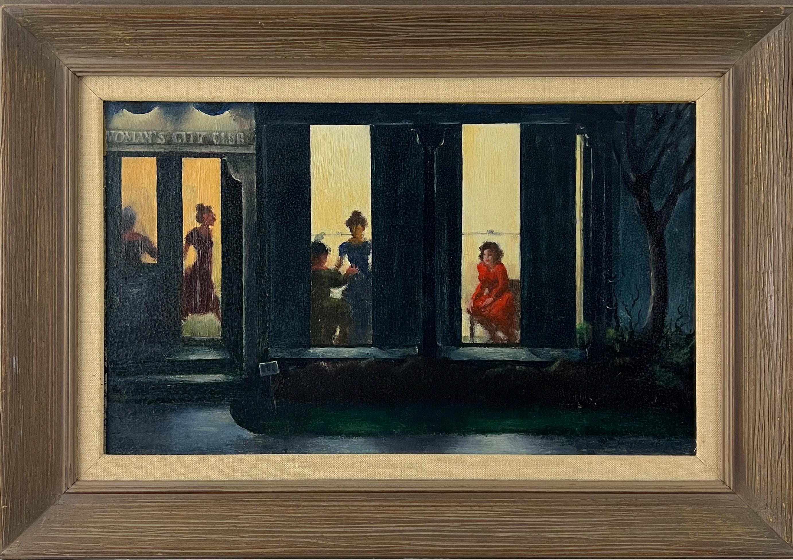 Clyde Singer Landscape Painting - Women's City Club, Youngstown, Ohio.  American Historical Scene Painting.