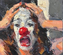 "Amerigo Vespucci" by Clyde Steadman, Original Female Portrait Oil Painting