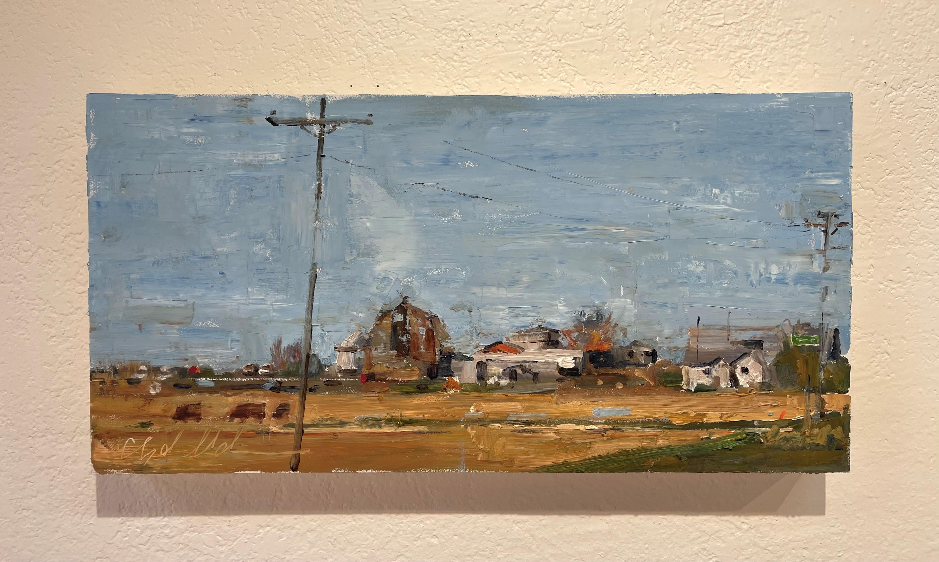Peinture à l'huile « Country Road » - Impressionnisme américain Painting par Clyde Steadman