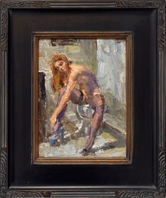 "Camerino" (2021) di Clyde Steadman, Pittura a olio originale, nudo femminile