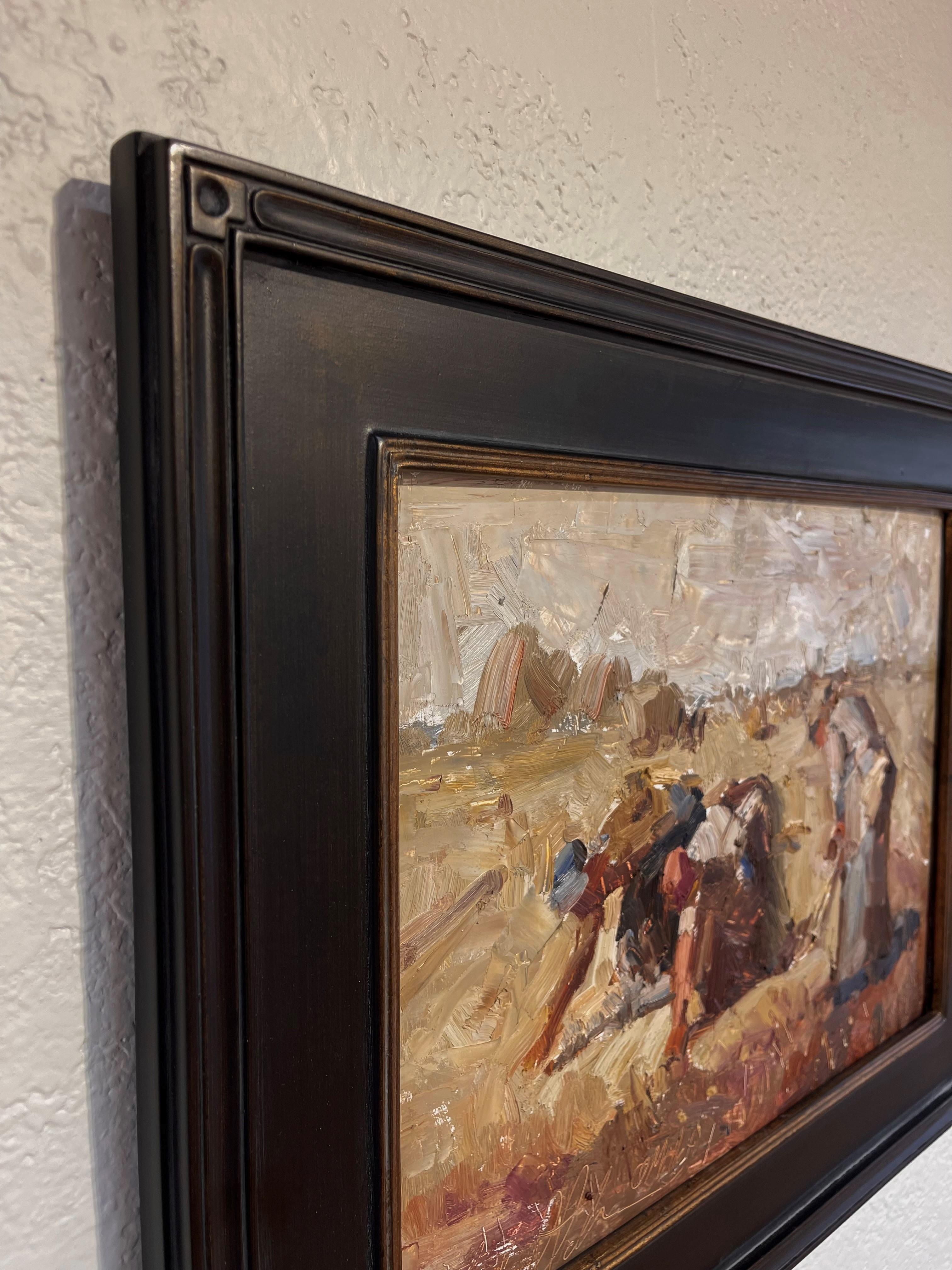 „Gleaning Millet“, Ölgemälde (Amerikanischer Impressionismus), Painting, von Clyde Steadman