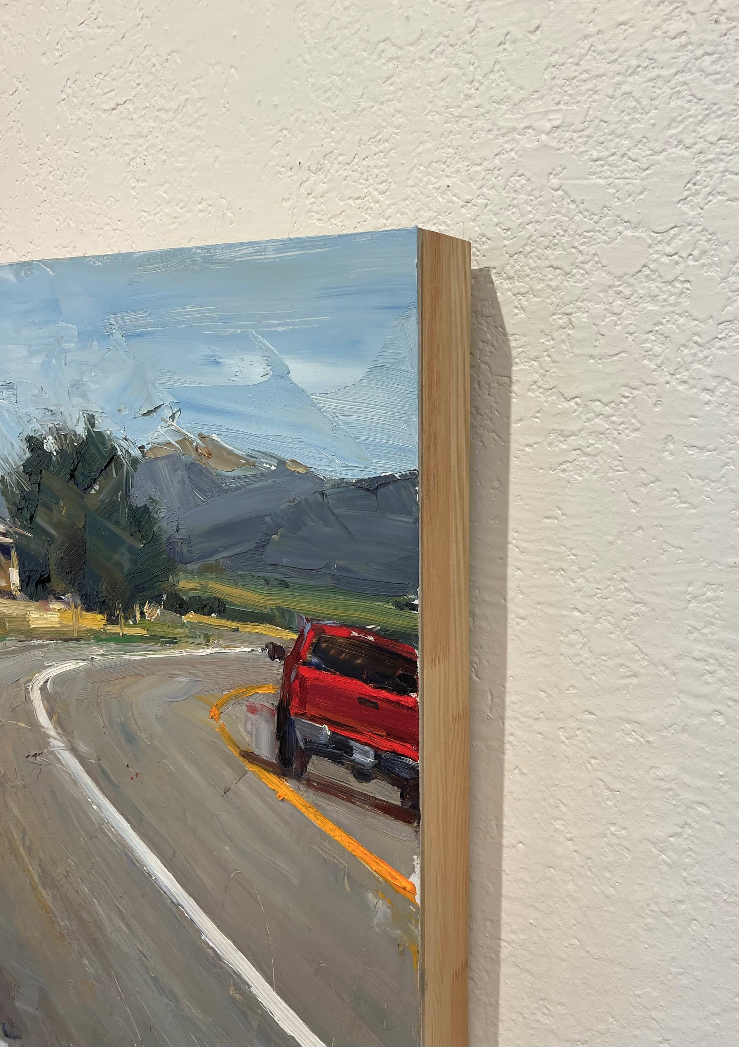 „Going Round the Bend“ Ölgemälde (Amerikanischer Impressionismus), Painting, von Clyde Steadman