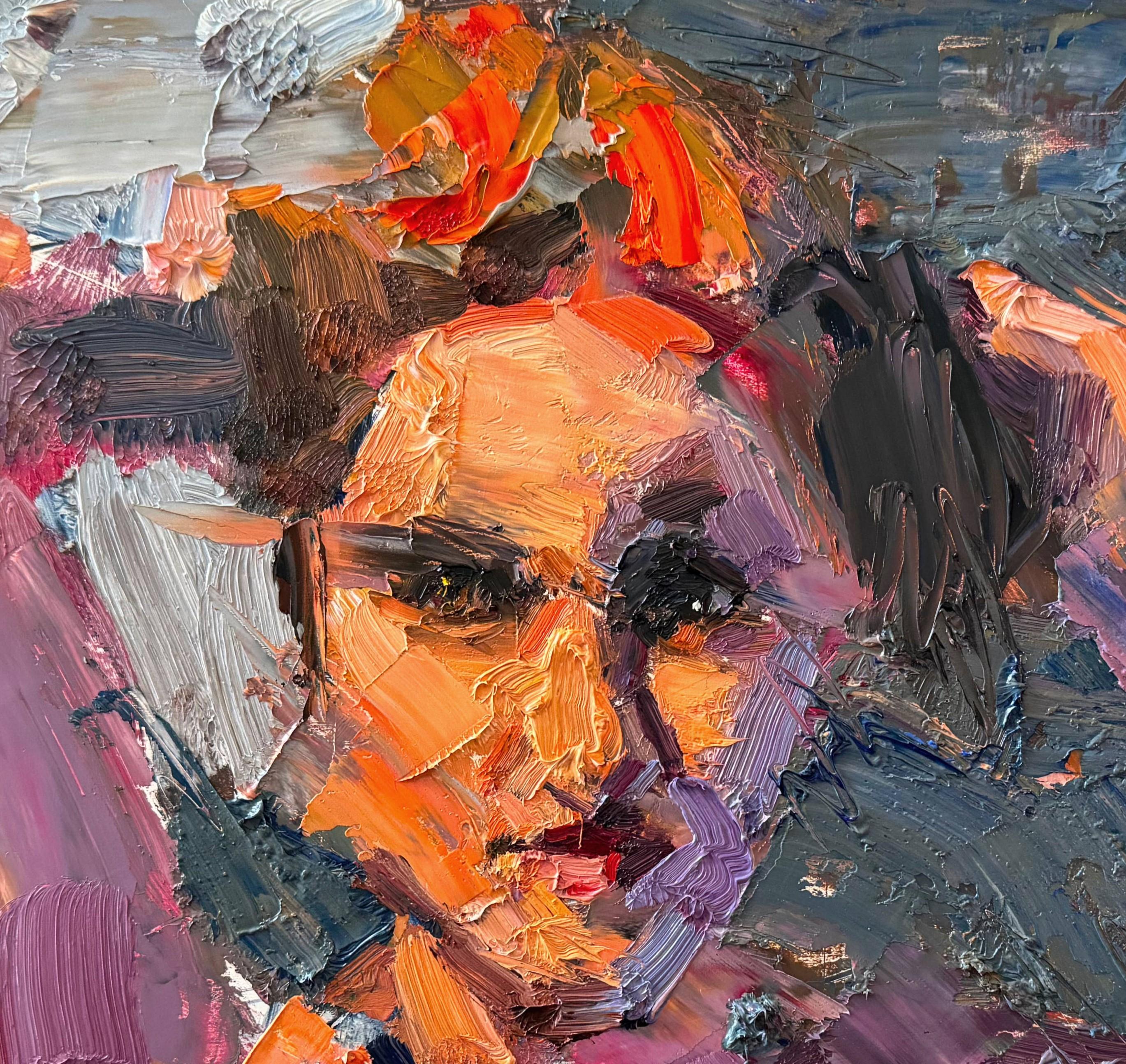 „Hair Up“ (2024) von Clyde Steadman, Original-Ölgemälde, weibliches Porträt im Angebot 2