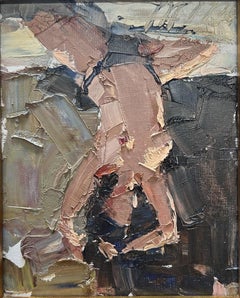 "Come stanno i miei capelli" (2022) di Clyde Steadman, pittura ad olio originale di nudo femminile