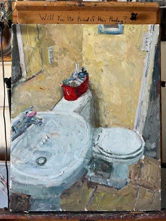 « Keeping it Clean » (2023) de Clyde Steadman, peinture à l'huile originale d'intérieur
