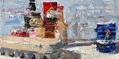 "Pantry Variations Act II" par Clyde Steadman, peinture à l'huile originale en nature morte