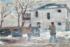 Parking Lot, Original Oil Painting