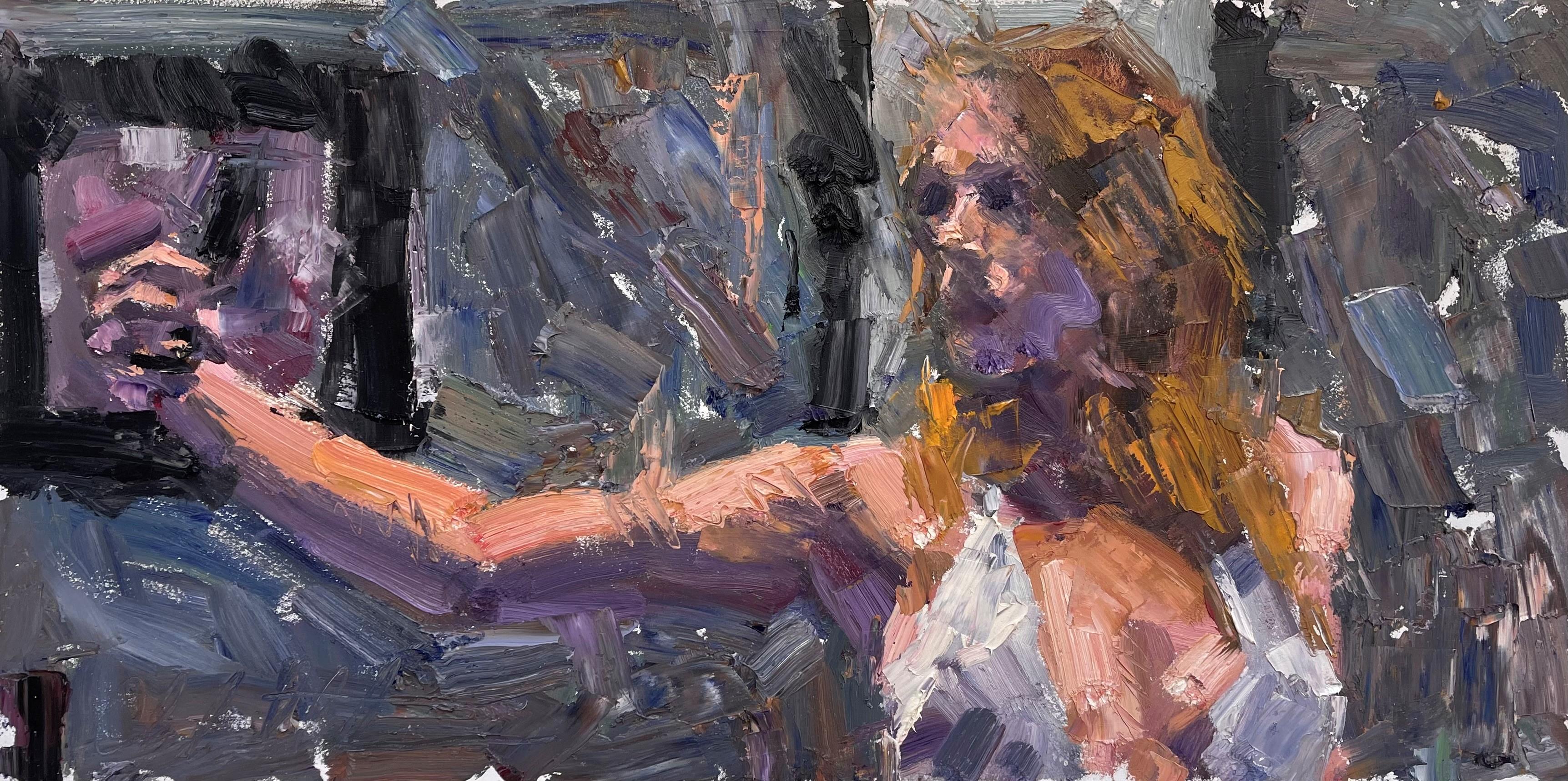 Clyde Steadman Portrait Painting - "Regards, " Oil Painting