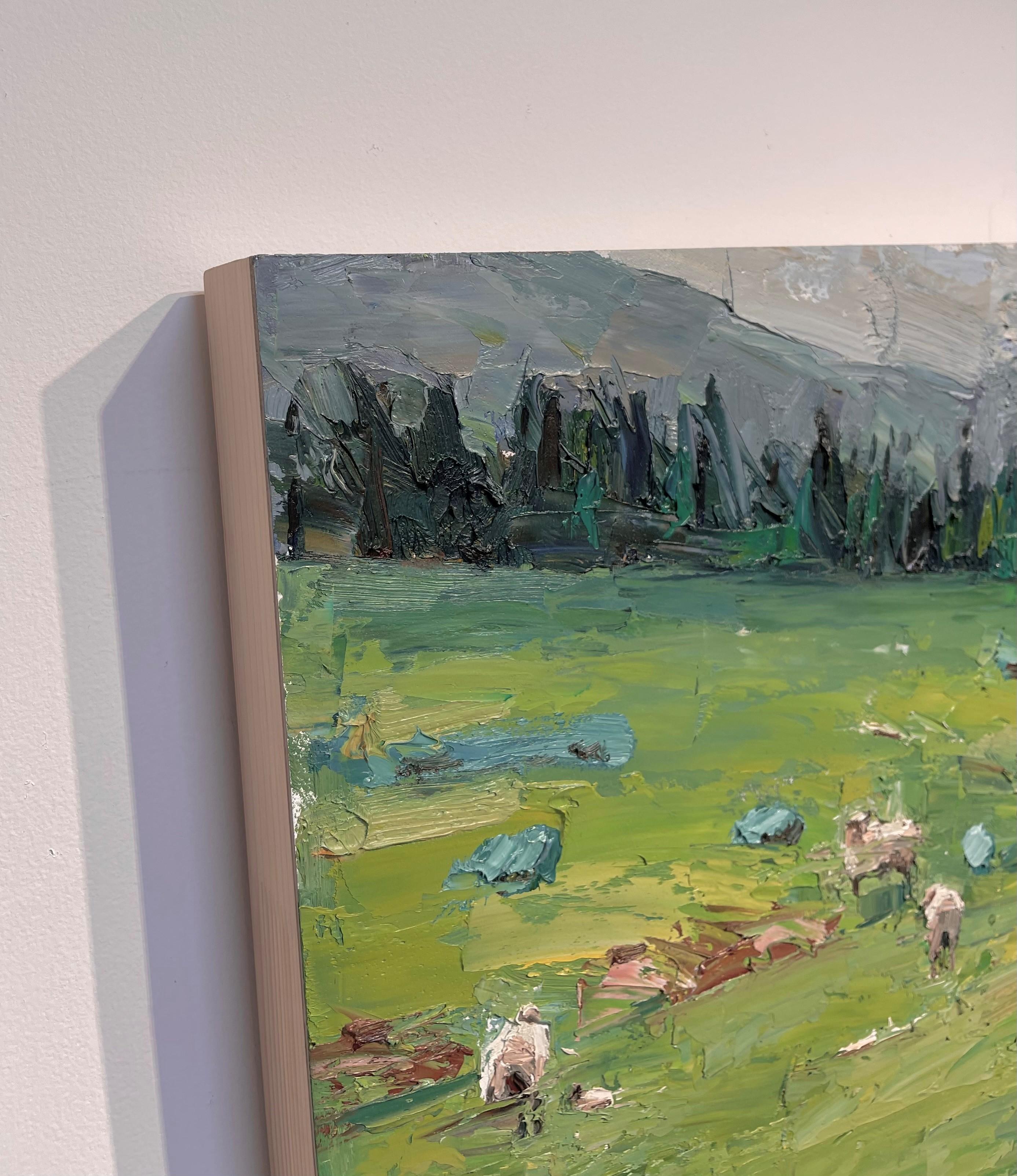 „Schaf“ Ölgemälde (Amerikanischer Impressionismus), Painting, von Clyde Steadman